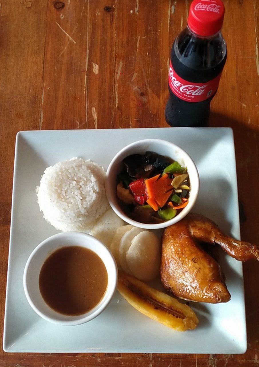 C3: Quarter Chicken, Fish Tausi, Rice, Softdrinks, Fried Saba & Kropek