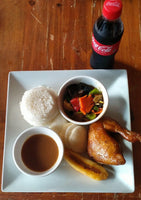 C3: Quarter Chicken, Fish Tausi, Rice, Softdrinks, Fried Saba & Kropek