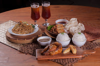 COMBO A: Combo Half Chicken, 2 Rice, Shanghai Rolls and Pancit Canton